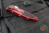 Microtech Socom Elite- (OTS) Auto- Single Edge- Red Handle- Black Blade 160A-1 RD