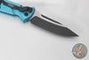 Microtech Turquoise Socom Elite Auto (OTS) Single Edge Black Blade 160A-1 TQ