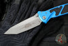 Microtech Socom Elite- Manual Folder- Tanto Edge- Blue Handle- Apocalyptic Blade 161-10 APBL