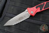 Microtech Socom Elite- Manual Folder- Tanto Edge- Red Handle- Apocalyptic Full Serrated Blade 161-12 APRD