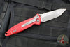Microtech Socom Elite- Manual Folder- Tanto Edge- Red Handle- Apocalyptic Full Serrated Blade 161-12 APRD