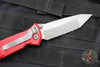 Microtech Socom Elite- Manual Folder- Tanto Edge- Red Handle- Apocalyptic Full Serrated Blade 161-12 APRD