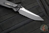 Microtech Socom Elite- Manual Folder- Tanto Edge- Black Handle- Two-tone Black Part Serrated Blade 161-2 T