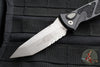 Microtech Socom Elite OTS Knife- Tanto Edge- Black Handle- Apocalyptic Part Serrated Blade 161A-11 AP