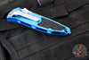 Microtech Socom Elite OTS Knife- Tanto Edge- Blue Handle- Apocalyptic Full Serrated Blade 161A-12 APBL