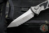 Microtech Socom Elite OTS Auto- Tanto Edge- Natural Clear Finished Handle- Apocalyptic Full Serrated Blade 161A-12 APNC