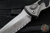 Microtech Socom Elite OTS Auto- Tanto Edge- Natural Clear Finished Handle- Apocalyptic Full Serrated Blade 161A-12 APNC