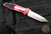 Microtech Socom Elite OTS Knife- Tanto Edge- Red Handle- Stonewash Full Serrated Blade 161A-12 RD