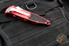 Microtech Socom Elite OTS Knife- Tanto Edge- Red Handle- Stonewash Full Serrated Blade 161A-12 RD