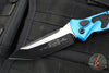 Microtech Socom Elite- Tanto Edge- OTS Auto- Blue Handle- Black Plain Edge Blade 161A-1 BL