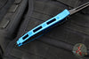 Microtech Socom Elite- Tanto Edge- OTS Auto- Blue Handle- Black Plain Edge Blade 161A-1 BL