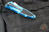 Microtech Socom Elite- Tanto Edge- OTS Auto- Blue Handle- Black Plain Edge Blade 161A-1 BL