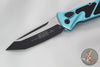 Microtech Socom Elite- Auto (OTS)- Tanto Edge- Turquoise Handle- Black Blade 161A-1 TQ