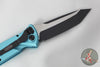 Microtech Socom Elite- Auto (OTS)- Tanto Edge- Turquoise Handle- Black Blade 161A-1 TQ
