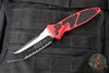Microtech Socom Elite- Auto- Tanto Edge- Red Handle- Black Full Serrated Blade 161A-3 RD