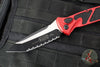 Microtech Socom Elite- Auto- Tanto Edge- Red Handle- Black Full Serrated Blade 161A-3 RD