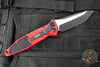 Microtech Socom Elite- Auto- Tanto Edge- Red Handle- Black Full Serrated Blade 161A-3 RD