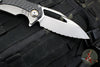 Microtech Matrix- Titanium And Carbon Fiber Handle- Bead Blast Finished Full Serrated Blade- Bronze Titanium Pivot Collar 165C-9 CFTI