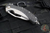 Microtech Matrix- Titanium And Carbon Fiber Handle- Bead Blast Finished Full Serrated Blade- Bronze Titanium Pivot Collar 165C-9 CFTI