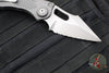 Microtech Stitch OTS Auto Knife- Natural Clear Finished Handle- Apocalyptic Finished Full Serrated Blade 169-12 APNC