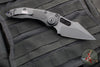 Microtech Stitch OTS Auto Knife- Black Handle- Black Blade- Blue Titanium Backspacer 169-1BK-A1TI