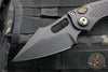 06/2017 SN032 Original Run Microtech Stitch OTS Auto Knife- Black Handle- Black DLC Blade- Bronze Hardware 169-1 DLC