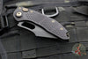 06/2017 SN032 Original Run Microtech Stitch OTS Auto Knife- Black Handle- Black DLC Blade- Bronze Hardware 169-1 DLC