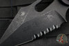 06/2017 Original Run Microtech Stitch OTS Auto Knife- Black Handle- Black DLC Part Serrated Blade- Bronze Hardware 169-2 DLC