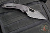 Microtech Stitch OTS Auto Knife- Shadow Edition- Black Handle- Black DLC Sterile Full Serrated Blade- Deep Etched Clip Logo 169-3 DLCTSH