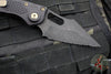 06/2017 Original Run Microtech Stitch OTS Auto Knife- Black Handle- Black DLC Full Serrated Blade- Bronze Hardware 169-3 DLC