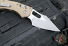 Microtech Stitch RAM LOK Knife- Tan Fluted G-10 Handle- Apocalyptic Plain Edge Blade 169RL-10 APFLGTTA