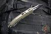 Microtech Stitch RAM LOK Knife- OD Green Fluted G-10 Handle- Stonewash Plain Edge Blade 169RL-10 FLGTOD