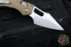 Microtech Stitch RAM LOK Knife- Tan Fluted G-10 Handle- Stonewash Plain Edge Blade 169RL-10 FLGTTA
