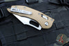 Microtech Stitch RAM LOK Knife- Tan Fluted G-10 Handle- Stonewash Plain Edge Blade 169RL-10 FLGTTA
