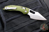 Microtech Stitch Folder Knife- Ram Lok- OD Green Fluted Aluminum Handle- Stonewash Blade 169RL-10 FLOD
