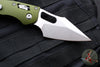 Microtech Stitch Folder Knife- Ram Lok- OD Green Fluted Aluminum Handle- Stonewash Blade 169RL-10 FLOD