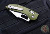 Microtech Stitch Folder Knife- Ram Lok- OD Green Fluted Aluminum Handle- Stonewash Blade 169RL-10 FLOD