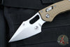 Microtech Stitch RAM LOK Knife- Tan Frag G-10 Handle- Stonewash Blade 169RL-10 FRGTTA
