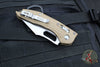 Microtech Stitch RAM LOK Knife- Tan Frag G-10 Handle- Stonewash Blade 169RL-10 FRGTTA