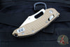Microtech Stitch RAM LOK Knife- Tan Frag G-10 Handle- Stonewash Blade 169RL-10 FRGTTA