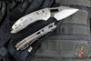 Marfione Select Stitch RAM LOK Knife- Smooth Stonewash Titanium Handle- Stonewash Blade- Bronze Backstrap 169RL-10 MS1