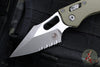 Microtech Stitch RAM LOK Knife- OD Green Fluted G-10 Handle- Apocalyptic Part Serrated Blade 169RL-11 APFLGTOD