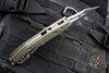 Microtech Stitch RAM LOK Knife- OD Green Fluted G-10 Handle- Apocalyptic Part Serrated Blade 169RL-11 APFLGTOD