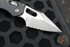 Microtech Stitch RAM LOK Knife- Black Fluted Aluminum Handle- Apocalyptic Part Serrated Blade 169RL-11 APFL