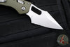 Microtech Stitch RAM LOK Knife- OD Green Fluted G-10 Handle- Stonewash Part Serrated Blade 169RL-11 FLGTOD