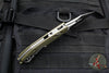 Microtech Stitch RAM LOK Knife- OD Green Fluted G-10 Handle- Stonewash Part Serrated Blade 169RL-11 FLGTOD