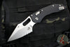 Microtech Stitch RAM LOK Knife- Black Fluted Aluminum Handle- Stonewash Part Serrated Blade 169RL-11 FL