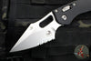 Microtech Stitch RAM LOK Knife- Black Fluted Aluminum Handle- Stonewash Part Serrated Blade 169RL-11 FL