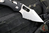 Microtech Stitch RAM LOK Knife- Black Fluted Aluminum Handle- Stonewash Part Serrated Blade 169RL-11 FL