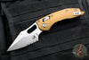 Microtech Stitch RAM LOK Knife- Tan Fluted Aluminum Handle- Stonewash Part Serrated Blade 169RL-11 FLTA
